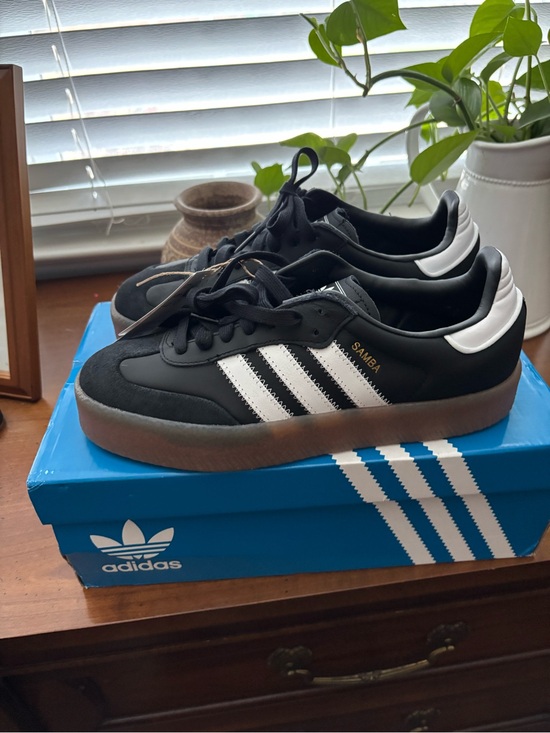 adidas Shoes - Women adidas Samba platform Black White Gum Sneakers